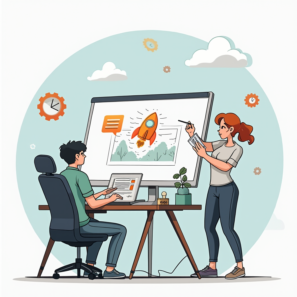 Lean startup whiteboard